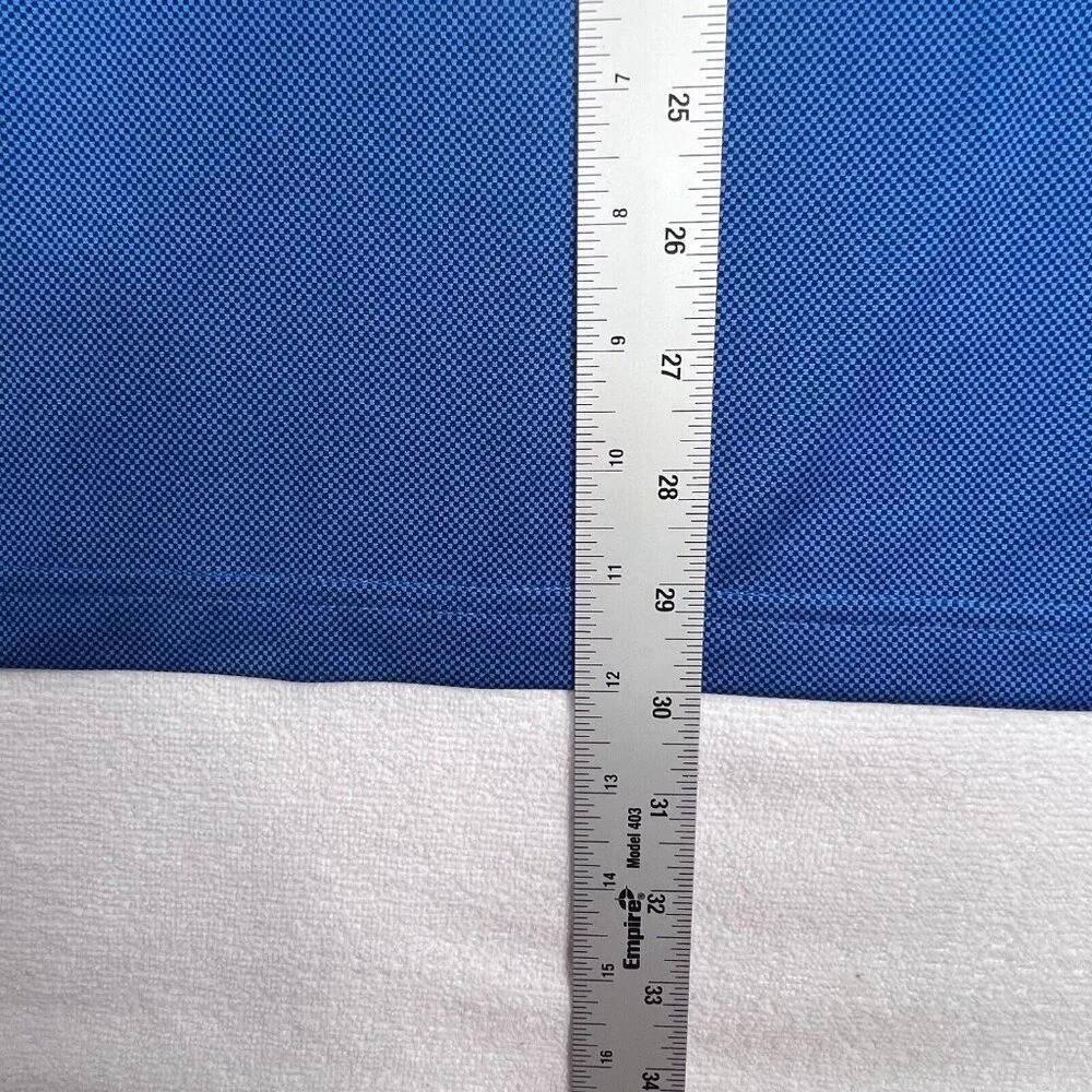Adidas Men's LG Golf Performance Blue Polo Shirt Golf Tonal Check‎ UPF50